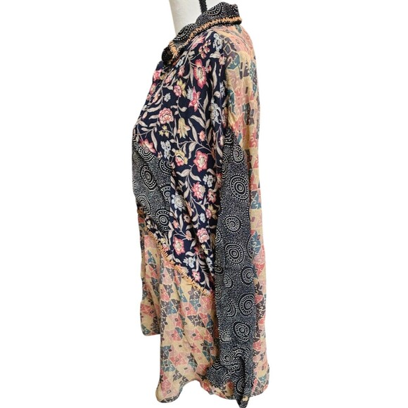 Jacque & Koko Blouse Size 14/16 Boho Hippie Oversized - Picture 4 of 9